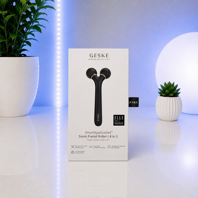 Geske SmartAppGuided Sonic Facial Roller 4 in 1