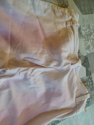 Pantalón vaquero campana rosa