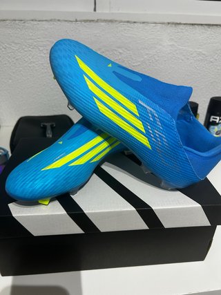 Botas Adidas F50 Gama Alta Azul/Amarillo
