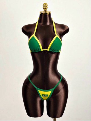 Bikini Brasil Verde y Amarillo