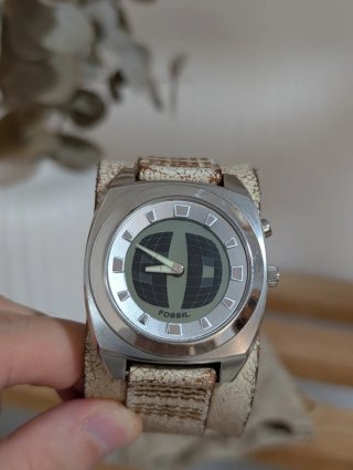 Fossil Big Tic BG-2061 Reloj Beige/Plata
