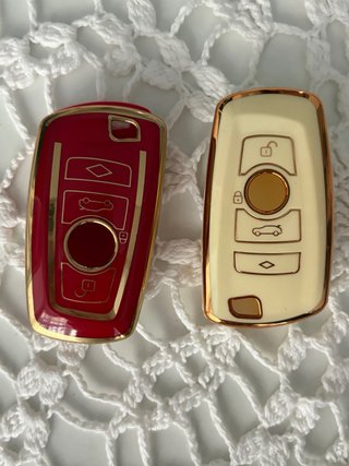 Fundas para llave BMW (Rojo y Crema)