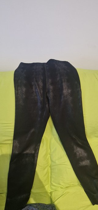 Leggings efecto piel negros Kiabi