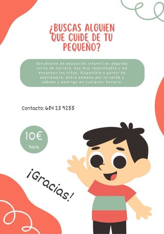 Estudiante cuida niños - 10€/hora