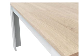 Mesa Comedor Extensible Kendra Roble/Blanco