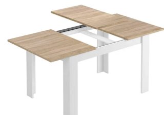 Mesa Comedor Extensible Kendra Roble/Blanco