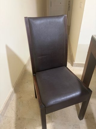 Mesa comedor madera y cristal con 6 sillas