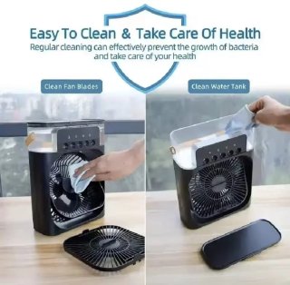 Ventilador portátil con humidificador