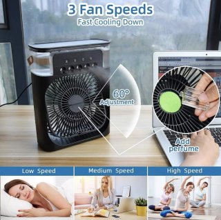 Ventilador portátil con humidificador
