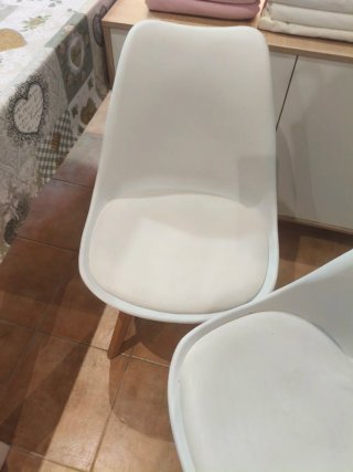 Juego de 4 Sillas Comedor Nórdicas Blancas