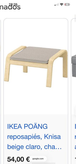 Reposapiés IKEA POÄNG Knisa beige