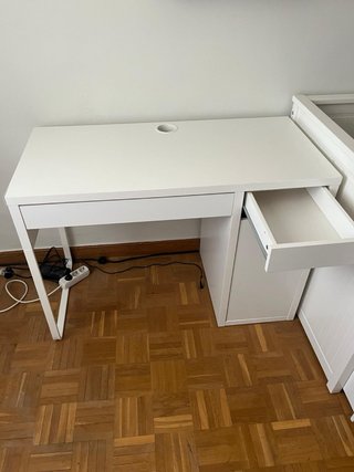 Escritorio Blanco Ikea con Cajón