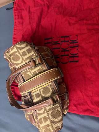 Bolso Carolina Herrera Beige y Marrón