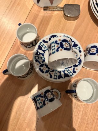 Juego 6 Tazas y Platos Sargadelos