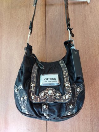 Bolso Guess Piel Oveja marrón /Dorado Sin Uso