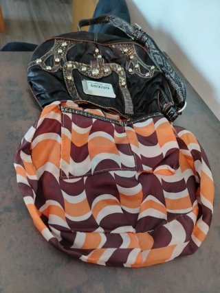 Bolso Guess Piel Oveja marrón /Dorado Sin Uso