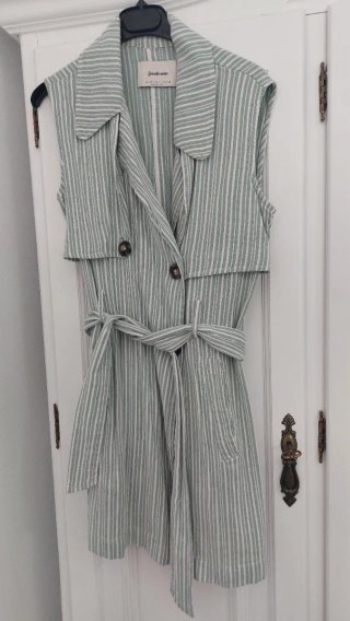 Vestido Gestuz Raya Verde Talla M