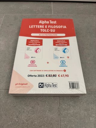 Alpha Test lettere e filosofia, Tolc-Su, Kit di