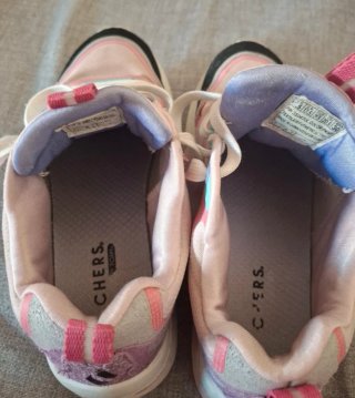 Sneakers Skechers rosa e turchese
