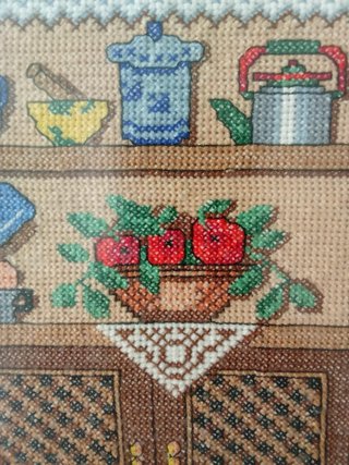 Cuadro de punto de cruz hecho a mano