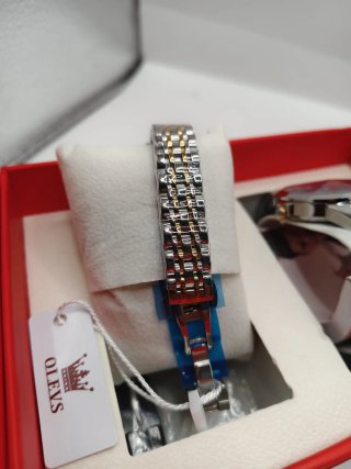 Conjunto Relojes Pareja OLEVS Azul y Dorado