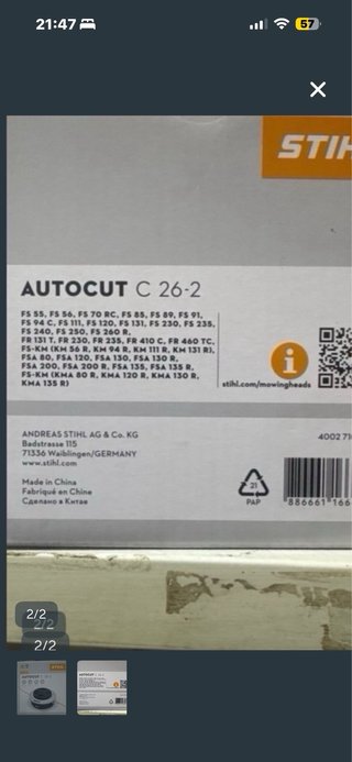 Cabezal Stihl Autocut C 26-2