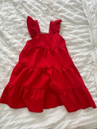 Vestido vuelo niña rojo