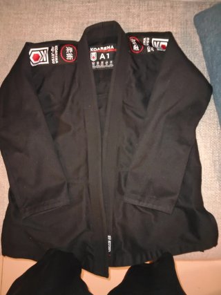 Kimono Jiu Jitsu Negro talla A1