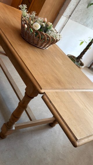 Mesa antigua francesa extensible de roble macizo