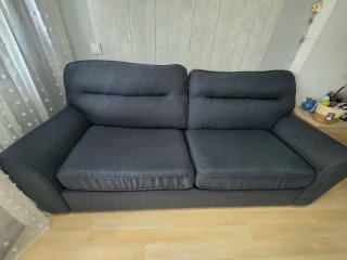 Sofá Cama Gris Tela