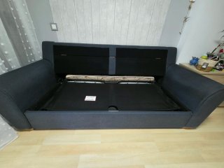 Sofá Cama Gris Tela