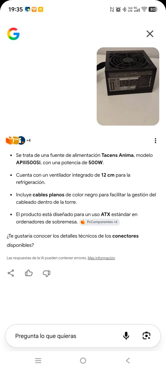 Fuente de Alimentación Tacens 500W