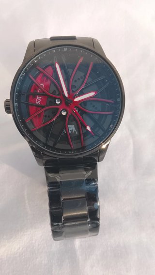 Reloj deportivo hombre negro y rojo