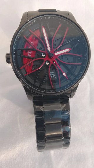 Reloj deportivo hombre negro y rojo