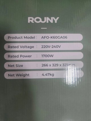 Freidora de Aire ROJNY 6L