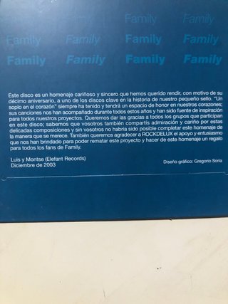 CD Homenaje a Family: Un soplo en el corazón