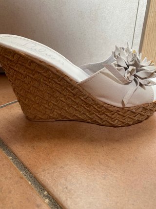 Sandali Lalu in vera pelle bianchi