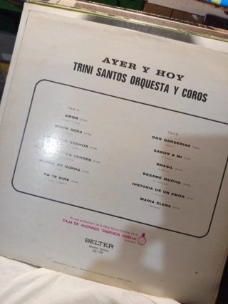 Vinilo Ayer y Hoy Trini Santos Orquesta