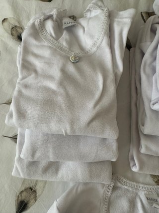 Lote 8 Camisetas Manga Larga Blancas