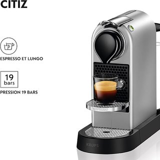 Krups CITIZ máquina nespresso automática plateada