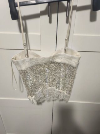 Top corsetero lentejuelas Zara talla Xs