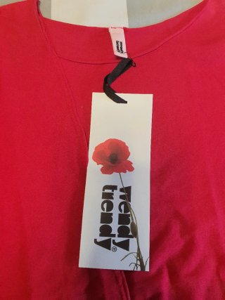 Camiseta Asimétrica Wendy Trendy Roja Talla Única
