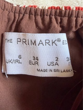 Vestido largo estampado Primark Talla 34