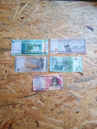 Lote 5 de 20 billetes del mundo