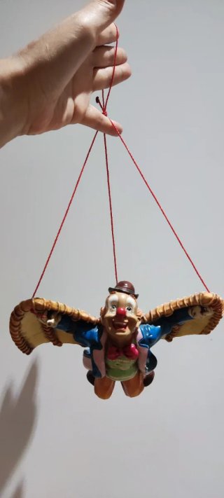 Payaso de cerámica para colgar