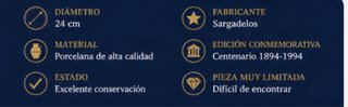 Plato Conmemorativo Sargadelos San Rosendo
