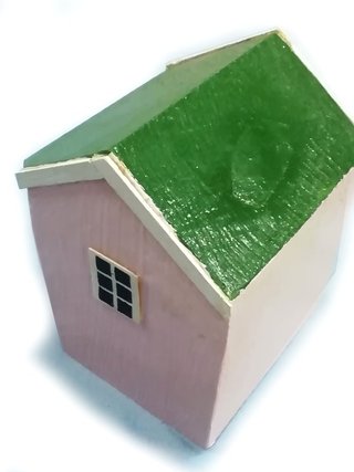 Casetta in Legno Decorativa Rosa Artigianale