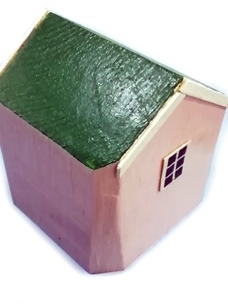 Casetta in Legno Decorativa Rosa Artigianale