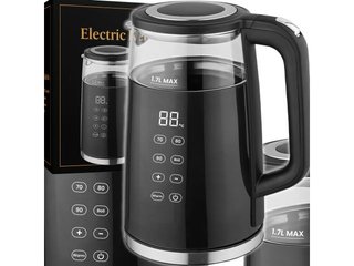 Hervidor de cristal 1,7 L 2200 W con temperatura