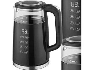 Hervidor de cristal 1,7 L 2200 W con temperatura